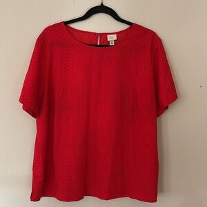 Red Polka Dot Women's Top Size XXL